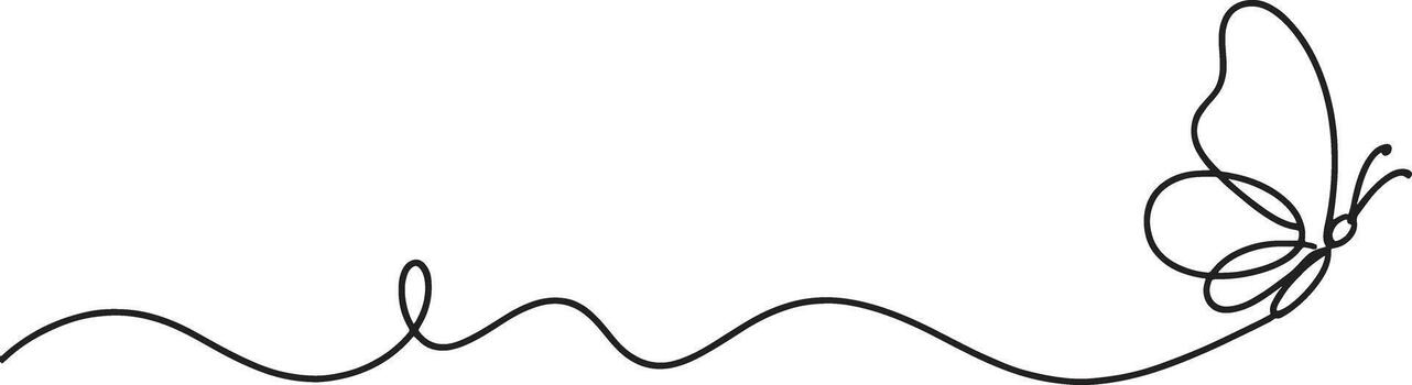 A drawing of a butterfly with a line drawn around it vector