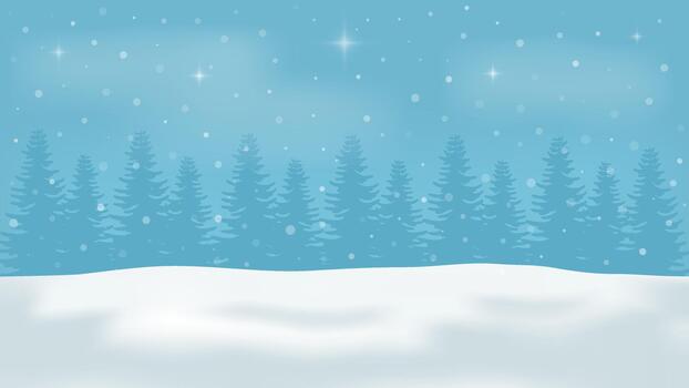 Christmas background with pine tree and snowflakes vector