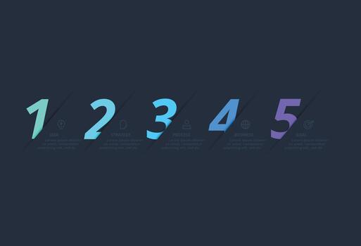 Creative concept for infographic with 5 steps,. Business data visualization. vector