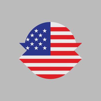 Abstract US Flag Circle Reload Icon Illustration vector