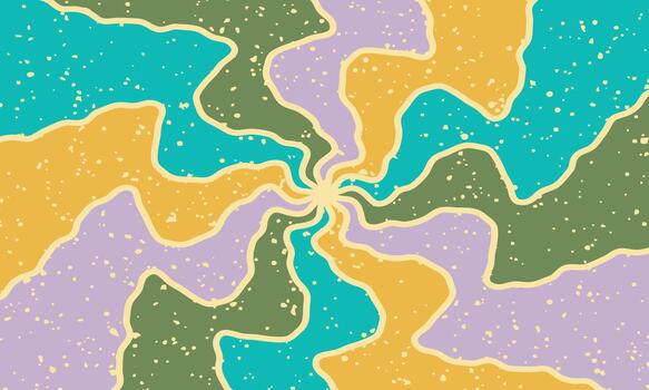 Colorful Groovy Pattern with Grainy Texture vector