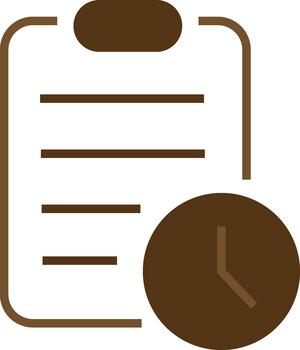 portapapeles con reloj icono fecha límite calendario y hora administración concepto vector