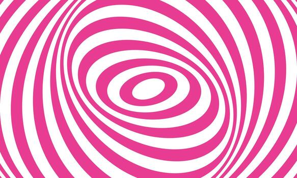 vibrante rosado y blanco arremolinándose óptico espejismo modelo con un concéntrico vórtice efecto vector