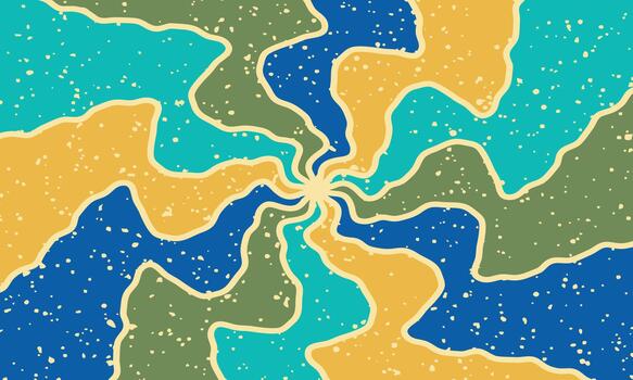 Retro Colorful Groovy Pattern with Grainy Texture vector