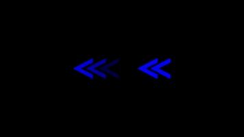 Seamless looping animation of a white directional arrow pointing left on a black background video