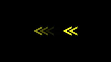 Animated leftward directional arrow icon with a seamless loop for presentations and graphics video