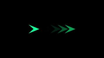 Animated rightward directional arrow loop with subtle glow effect for presentations video