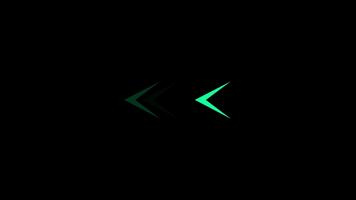 Dynamic green arrows pointing leftward in a seamless loop animation video