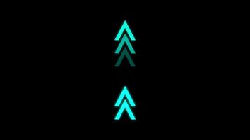 Dynamic teal arrows ascending in a seamless loop animation on dark background video