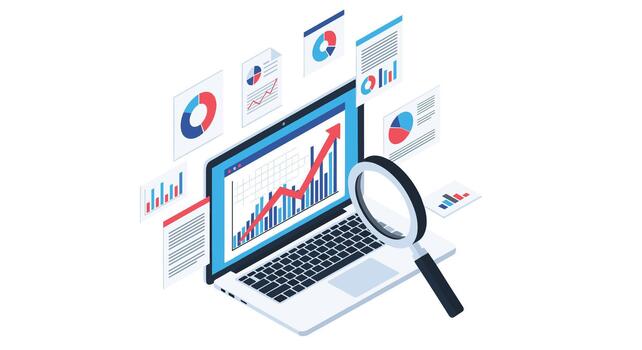 Analytics and data science for business vector