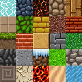 retro 8 poco píxel Arte juego superficie textura modelo vector