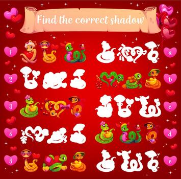 Colorful shadow puzzle for kids vector