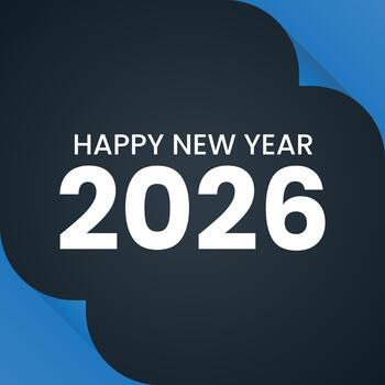Creative 2026 Page Curl Effect Happy New Year Design vector