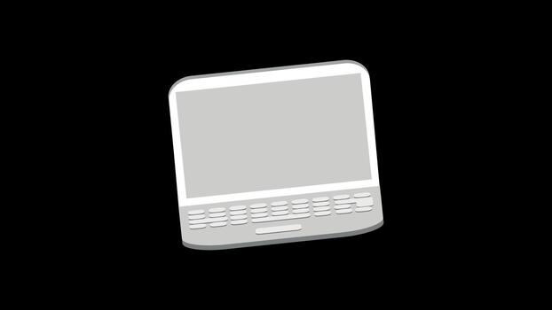 un blanco tableta computadora en un negro antecedentes vector