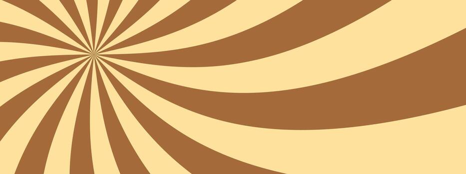 Chocolate toffee swirl pattern with caramel candy texture and spiral bg. Abstract background shows dynamic burst lines for dessert visual style. vector