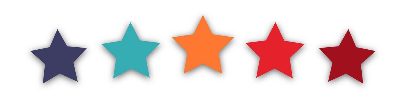 Retro star icon with a customer feedback theme, simple rating review style with a clean quality shape design. vector