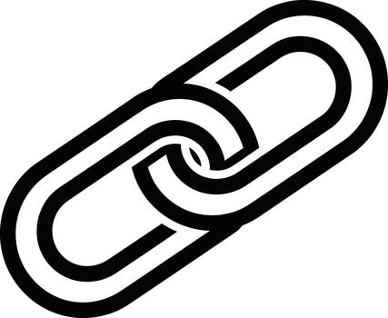 Simple chain link, a versatile graphic element for representing connection, strength, and unity in your designs. vector