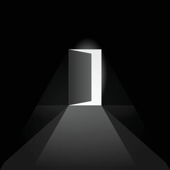 Portal of Transition - Liminal Space Concept vector