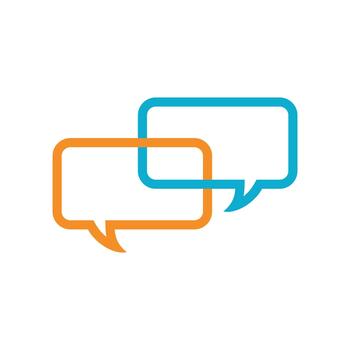 chat group logo template version one vector