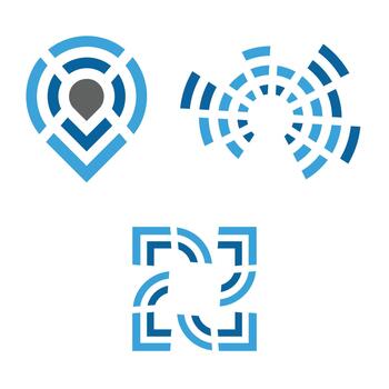 abstract pin location wireless signal vector