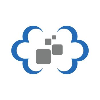 nube datos logo icono modelo vector