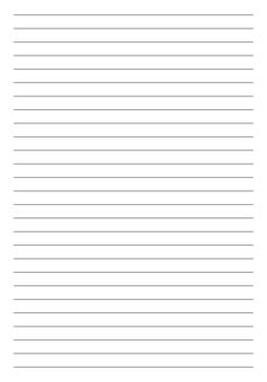 Blank sheet of lined paper. Paper typography template for notes, writing, sketching, journaling. Notebook paper lined sheet flat mockup. Lined sheet for school, office, work. Education simple backdrop vector
