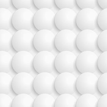 Abstract 3d seamless pattern with circles. Geometric white modern texture. vector