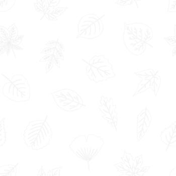 Seamless pattern with gray contour leaves on white background, leaf of maple, linden, aspen, ginkgo, and others. Print for textile, package, and wrapping paper. Illustration, line art style vector