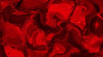 un fascinante resumen antecedentes de profundo carmesí líquido fluido con lustroso reflexiones y dinámica, fluido ola patrones video