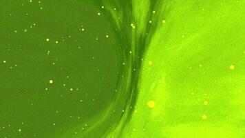 vibrerande grön abstrakt bakgrund med virvlande mönster och lysande gul partiklar, perfekt för digital design och kreativ projekt video