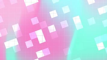 pastel néon tecnologia fundo apresentando suave blocos em uma estruturada grade. ótimo para sites, cartazes, ui aplicativos, e moderno produtos branding. video