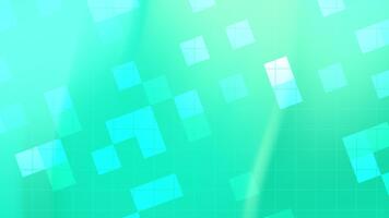 Clean turquoise digital background with subtle gradient and floating blocks for modern tech visuals and apps. video