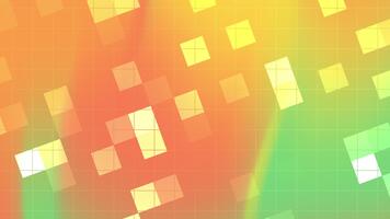 abstrato verde-laranja tecnologia rede fundo com digital blocos, ideal para digital o negócio e movimento gráficos. video