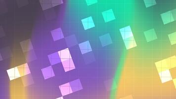 hög tech gul cyan cyber rutnät med flytande geometrisk former. idealisk för trogen varumärke, ai börja bilder, och digital media produktion tillgångar. video