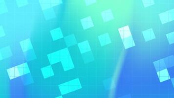 trogen abstrakt teknologi bakgrund med lutning maska färger och transparent digital block på rutnät layout. perfekt för innovation teman, ui design video