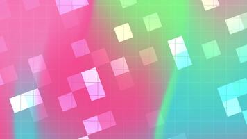 energiek neon tech achtergrond met helling maas en drijvend blok vormen. Super goed voor opstarten stijl ui concepten en levendig Product grafiek. video