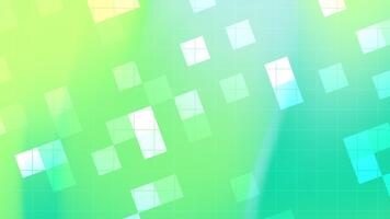 legal futurista verde gradiente tecnologia fundo com translúcido blocos. perfeito para tecnologia ecológica branding e ui visual. video
