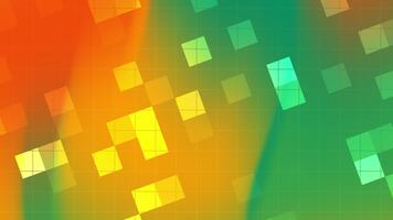 levande orange-grön rutnät bakgrund med slät trogen blandning för börja varumärke, digital annonser, och tech rörelse bilder. video