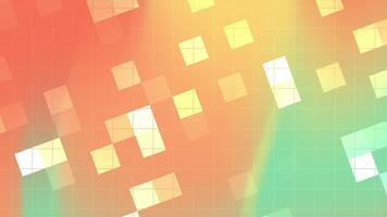 laranja-verde futurista tecnologia fundo com suave néon blocos. perfeito para inovação temas, digital meios de comunicação, e ui visuais. video