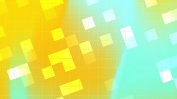 aqua-gul neon tech mönster med levande energi block för dynamisk digital presentation använda sig av. video