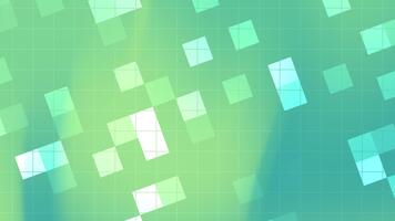 verde tecnologia fundo com flutuando blocos e suave futurista gradientes. adequado para eco-tecnologia, comece marca, inovação campanhas, e sites. video