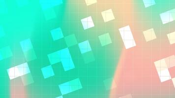 Futuristic science grid with teal green dynamic transitions and floating digital elements. Perfect for tech dashboards, analytics visuals, and infographic design. video