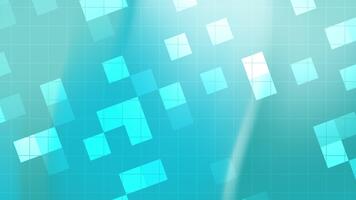 aqua digital rede com luz brilho e geométrico flutuando formas, perfeito para apresentações, saas visuais, e inteligente tecnologia branding. video