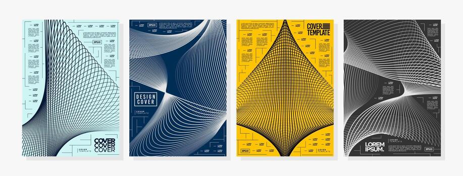 Modern network structure line abstract cover set vector