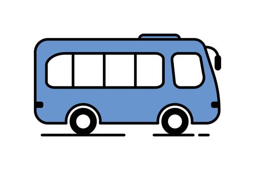 Bus icon. bus sign and symbol. bus illustration for web design, isolated on white background. vector