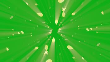 Yellow Petals Exploding with Light Rays on Green Screen Loop video