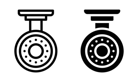 Security Camera Icon with Outline and Glyph Style vector