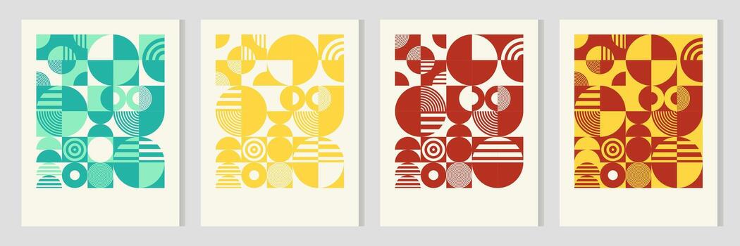 Abstract geometric seamless pattern with stylish colorful shapes perfect for wallpaper textile and printing vector