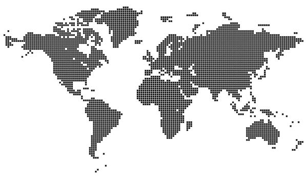Realistic squire shape world map feathering abstract country boundary. Geometric squire shape world map illustration of global topography. Ideal for design, infographics, and business use. vector