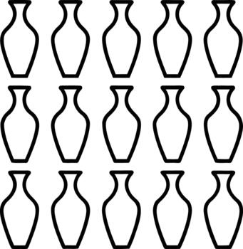 Seamless Pattern of Vase Shapes Elegant and Minimalist Design Resource vector